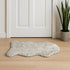 2' X 3' Black Faux Sheepskin Animal Print Washable Area Rug